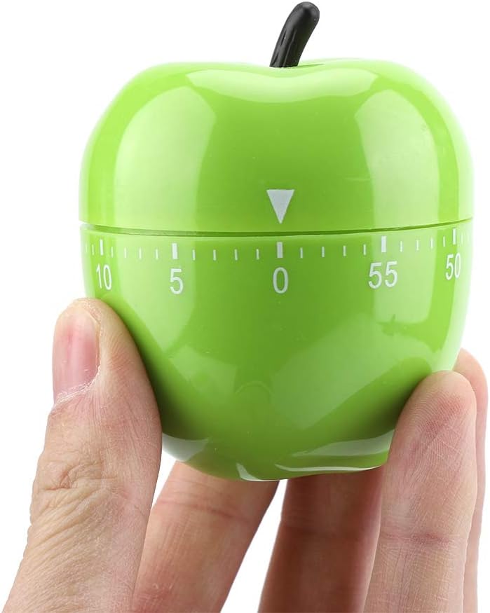 woobles Kitchen Timer, 60 Minutes Mechanical Wind-Up Timer Apple Shape Kitchen Cooking Timer No Battery Needed,Suitable for Kitchen Cooking Baking Housework Labs Timing - Image 1